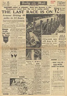 Minden: Daily Mail front page Captured V2 rocket