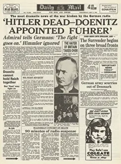 Petacci: Daily Mail front page death of Adolf Hitler
