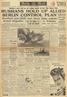 Barham: Daily Mail front page Food and fuel problems in Berlin