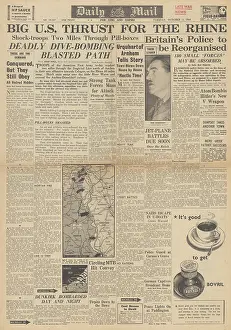 Caruso: Daily Mail front page US forces advance towards Rhine