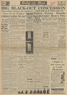 Restrictions: Daily Mail front page US forces at the Moselle