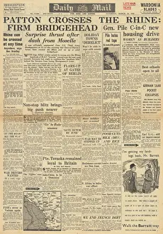 Ludwigshafen: Daily Mail front page US forces on the Rhine