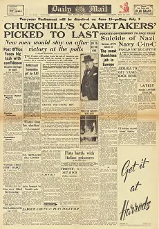 Attlee: Daily Mail front page General Election announced
