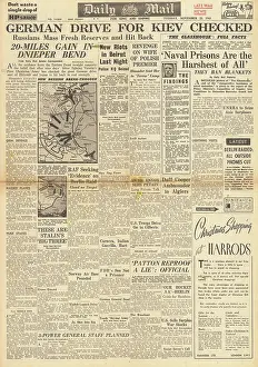 Tarawa: Daily Mail front page German drive for Kiev checked