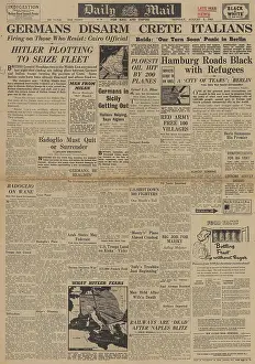 Ploesti: Daily Mail front page Germans open fire on Italian troops
