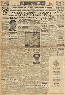 Volturno: Daily Mail front page Germany concerned of Soviet threat