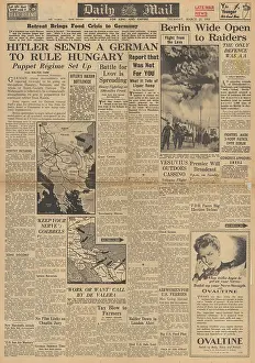 Anzio: Daily Mail front page Germany takes control of Hungary