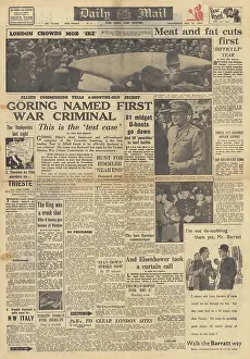 Midget: Daily Mail front page Goering named first war criminal
