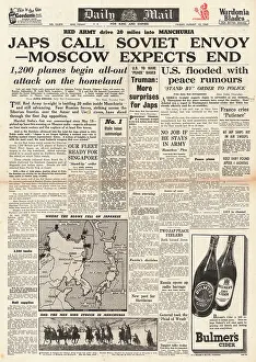 Daily Mail front page Japan call Soviet envoy