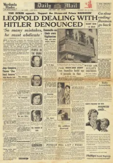 Abdicate: Daily Mail front page Call for Leopold to abdicate