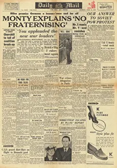 Fraternisation: Daily Mail front page Montgomery explains No Fraternising