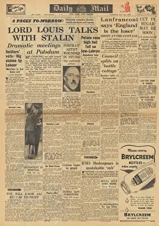 Reynaud: Daily Mail front page Mountbatten at Potsdam
