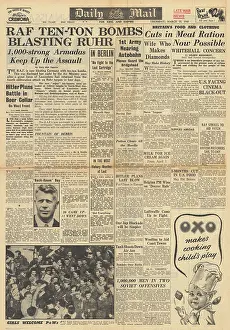 Kuribayashi: Daily Mail front page New RAF bombs