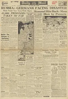 Flailing: Daily Mail front page Operation Epsom in Normandy