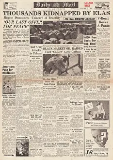 Peiper: Daily Mail front page Peace talks in Greece