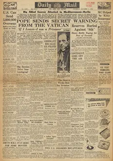 Temryuk: Daily Mail front page Pope sends warning from Vatican