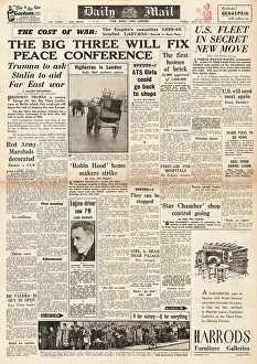 Casualities: Daily Mail front page Potsdam Conference
