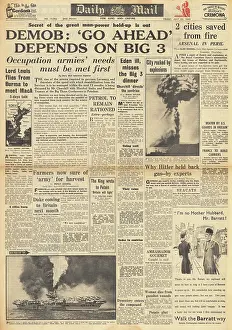 Demobilisation: Daily Mail front page Potsdam Conference
