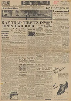 Dowding: Daily Mail front page RAF attack the Tirpitz