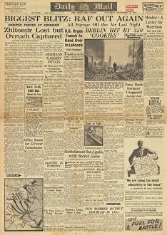 Richelieu: Daily Mail front page RAF bomb Berlin