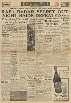 Bevin: Daily Mail front page RAF radar secrets revealed