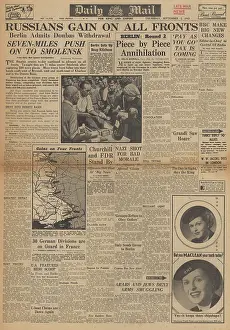 Glukhov: Daily Mail front page Red Army advance