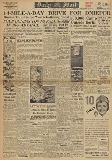 Daily Mail front page Red Army advance