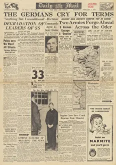 Koniev: Daily Mail front page Red Army advance on Berlin