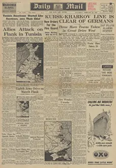 Deli: Daily Mail front page Red Army advance on Eastern Front