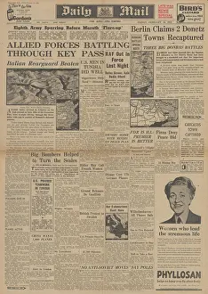 Dnepropetrovsk: Daily Mail front page Red Army advance on the Eastern Front