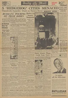 Hamm: Daily Mail front page Red Army advance on Eastern Front
