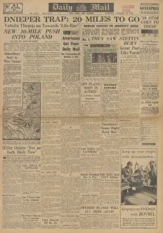 Zhitomir: Daily Mail front page Red Army advance on Eastern Front