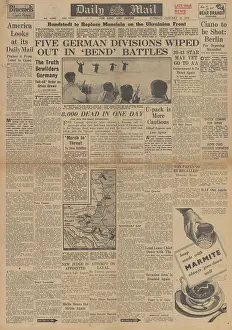 Zhitomir: Daily Mail front page Red Army advance on Eastern Front