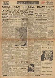 Savoia: Daily Mail front page Red Army advance on Eastern Front