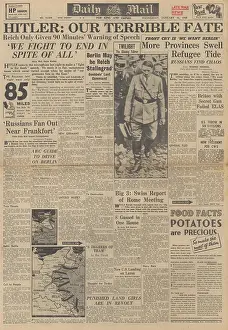 Koniev: Daily Mail front page Red Army advance into Germany