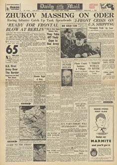 Karkhov: Daily Mail front page Red Army advance on Oder