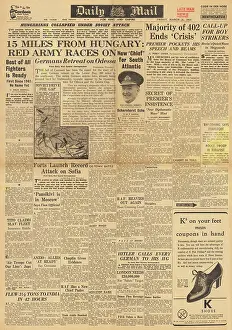 Bevin: Daily Mail front page Red Army capture Cernauti