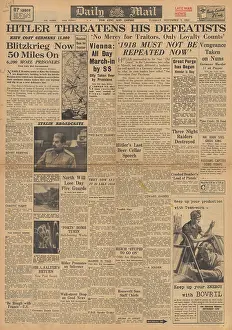 Priorka: Daily Mail front page Red Army capture Kiev