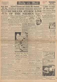 Vilna: Daily Mail front page Red Army capture Volkovysk