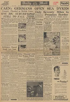 Doodlebugs: Daily Mail front page Red Army enter Vilna