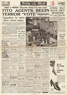 Giulia: Daily Mail front page Reign of terror in Trieste