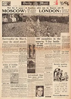 Pursuing: Daily Mail front page Surrender of Japan