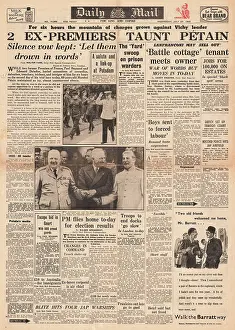 Reynaud: Daily Mail front page Trial of Marshal Petain