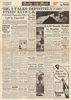 Leyte: Daily Mail front page unrest in Athens