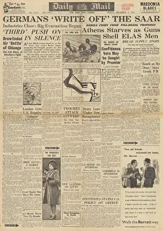 Leyte: Daily Mail front page Unrest in Greece