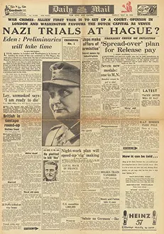 Gestapo: Daily Mail front page War crimes trials