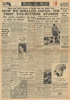 Woodcock: Daily Mail front page Warships shell Japan