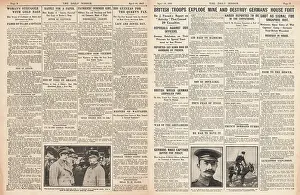 Armentieres: Daily Mirror British Army explode mine - destroy German Hous