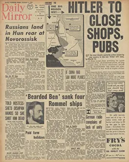 Kupiansk: Daily Mirror - Hitler orders closure of shops and pubs
