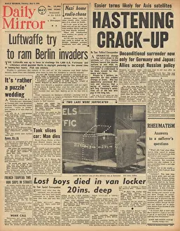 Unconditional: Daily Mirror front page Air war over Berlin
